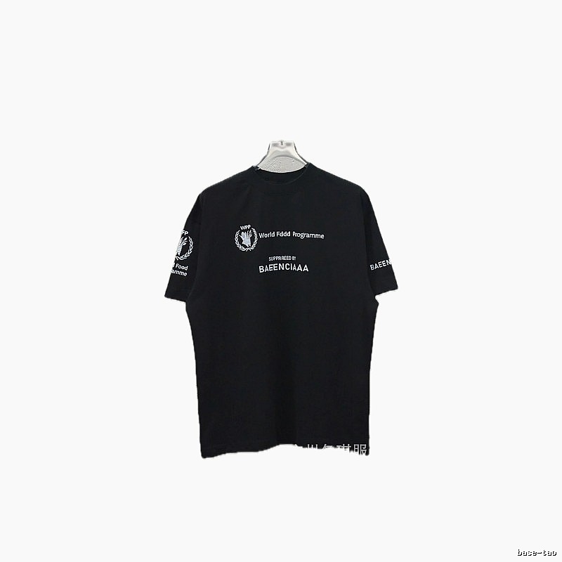 Balenciaga letter-style black T-shirt