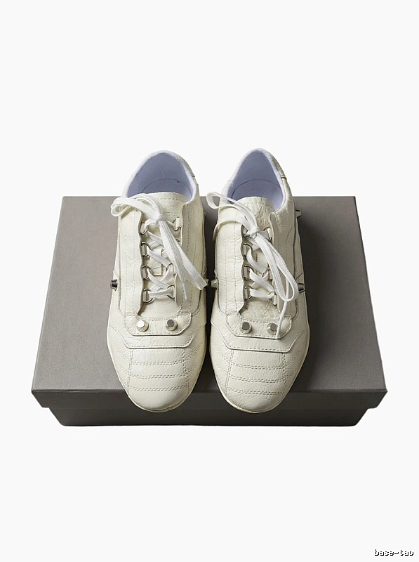 Balenciaga metallic-style white shoes