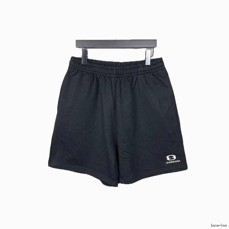Balenciaga minimalist style black shorts