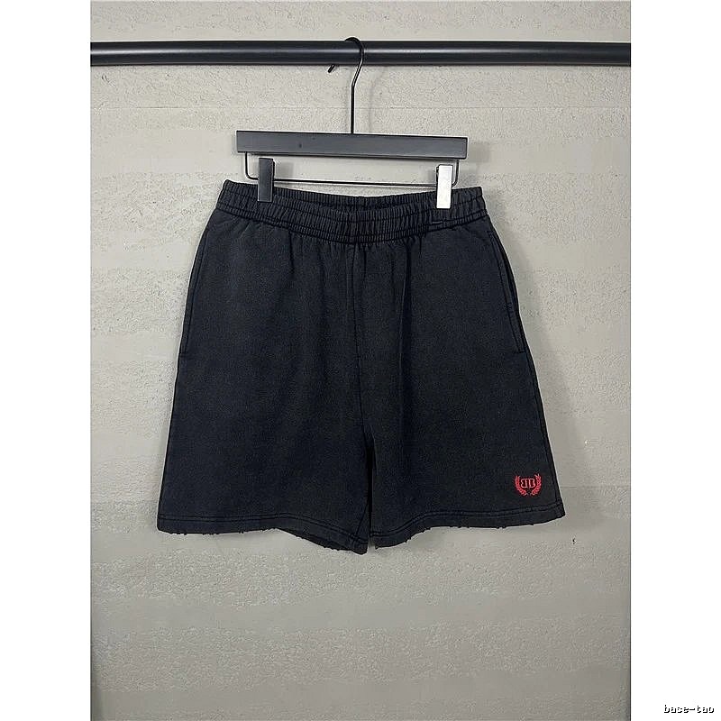Balenciaga minimalist style black shorts