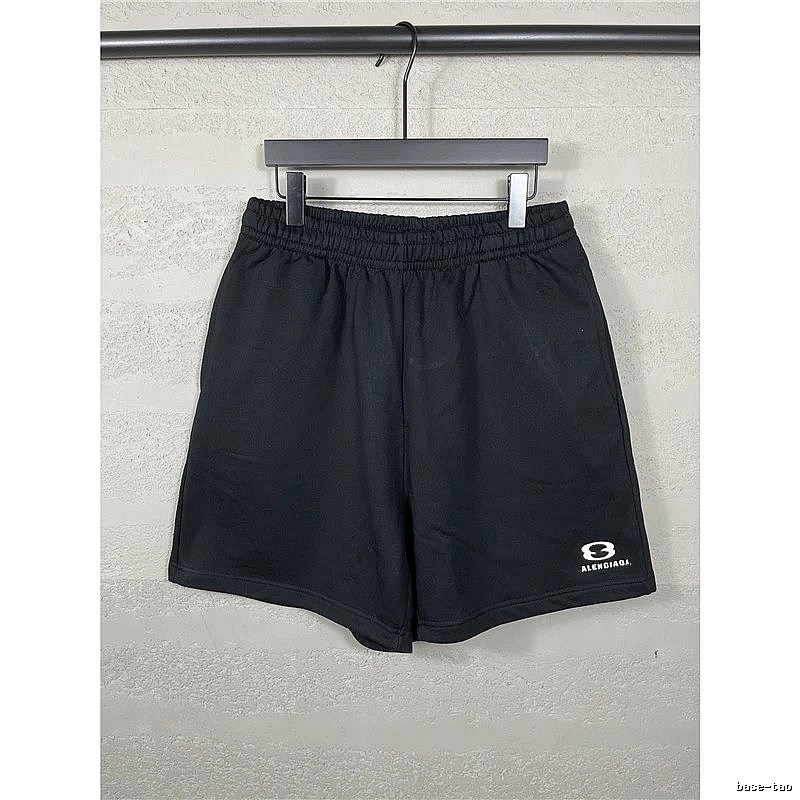 Balenciaga minimalist style black shorts