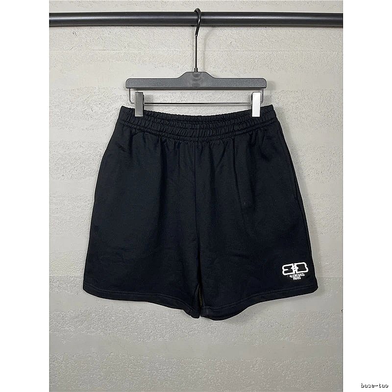 Balenciaga minimalist style black shorts