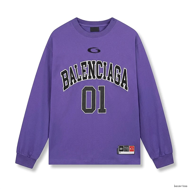 Balenciaga preppy style purple sweatshirt