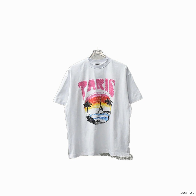Balenciaga Printed Casual White T-shirt