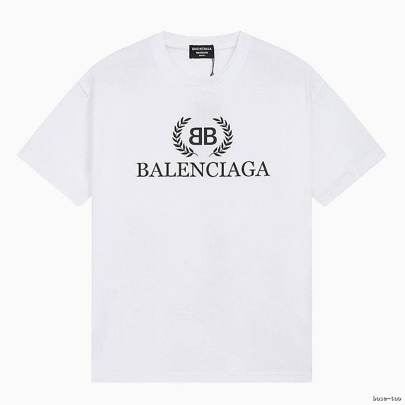 Balenciaga Printed Simple White T-shirt