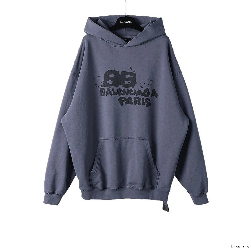 Balenciaga retro-style grey hoodie