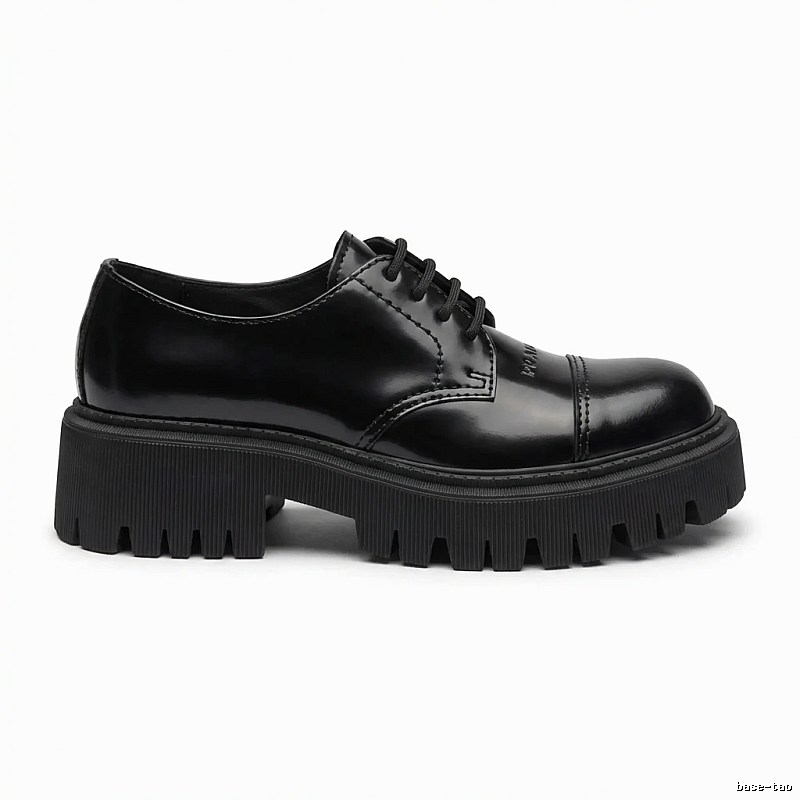 Balenciaga thick-soled British-style leather shoes