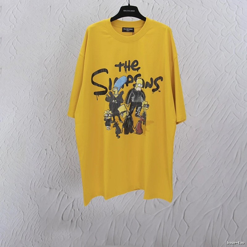 Balenciaga x The Simpsons Co-branded Yellow T-shirt