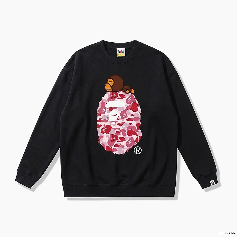 Bape Ape Head Camouflage Style Black Sweatshirt