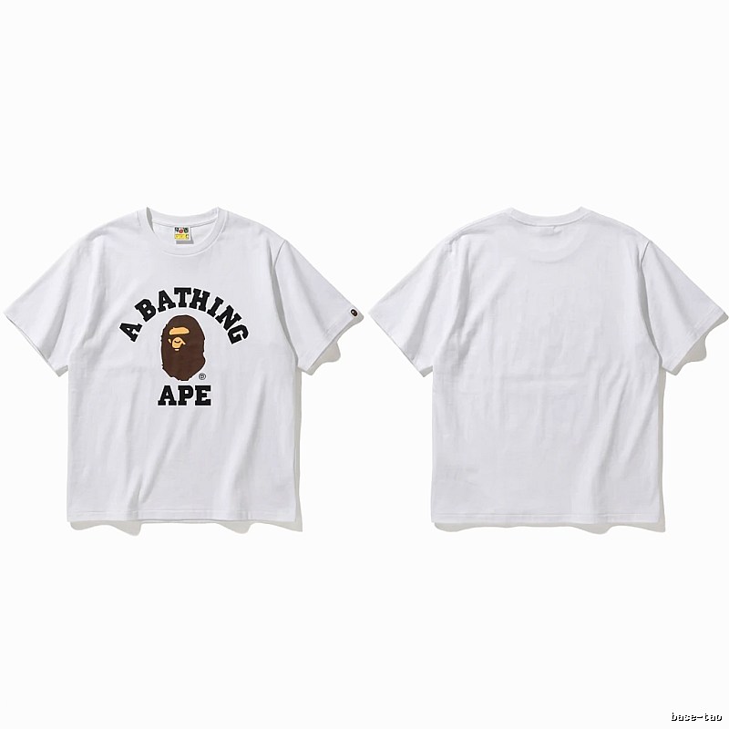 Bape ape head minimalist style white T-shirt