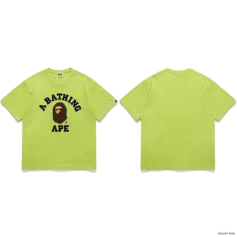 Bape Ape Head Trendy Brand Fluorescent Green T-shirt