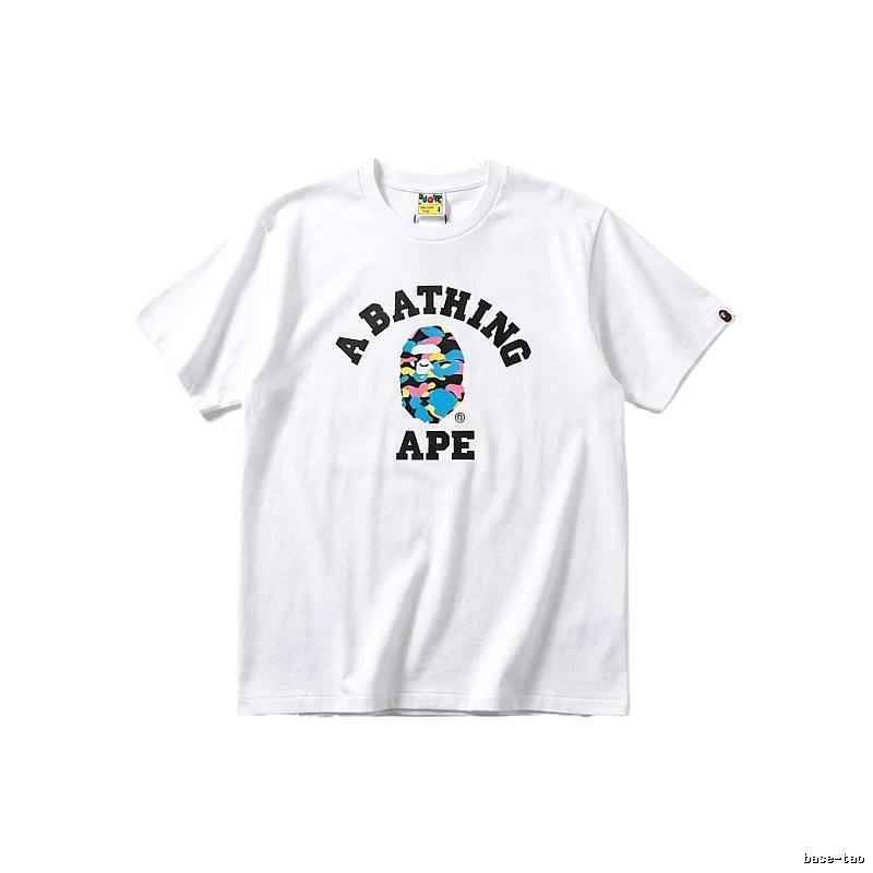 Bape Camouflage Alphabet White T-shirt