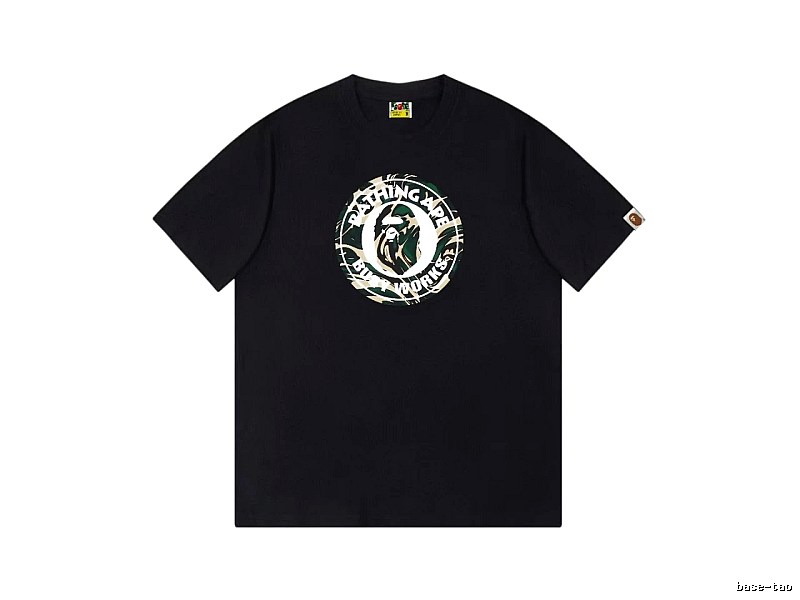 Bape camouflage style black T-shirt