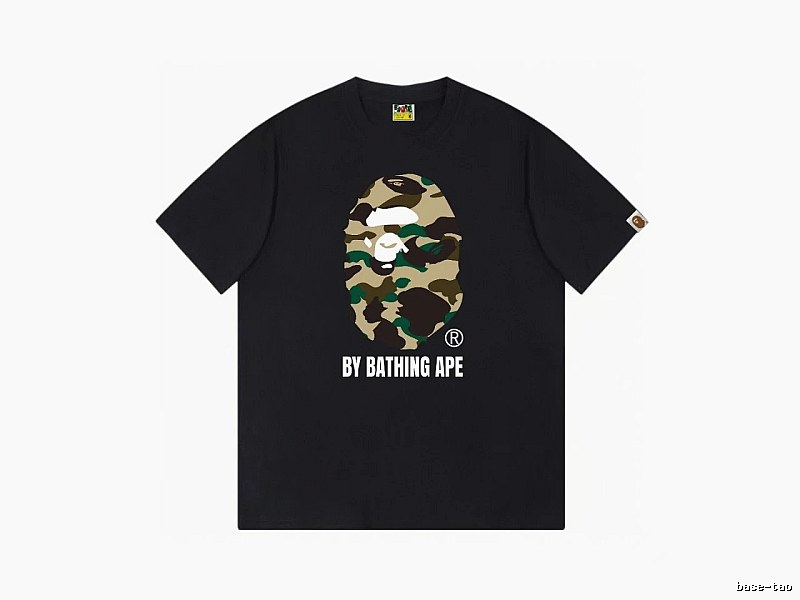 Bape camouflage style black T-shirt