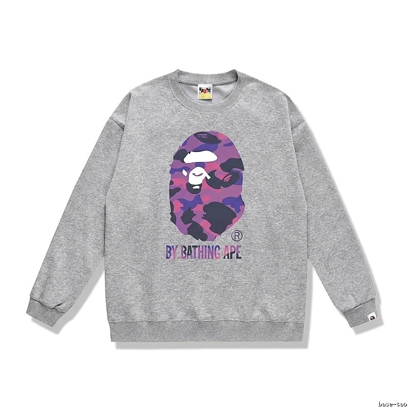 Bape camouflage-style grey sweatshirt