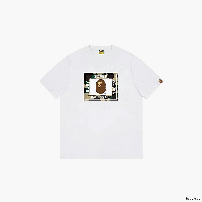 Bape camouflage-style white T-shirt