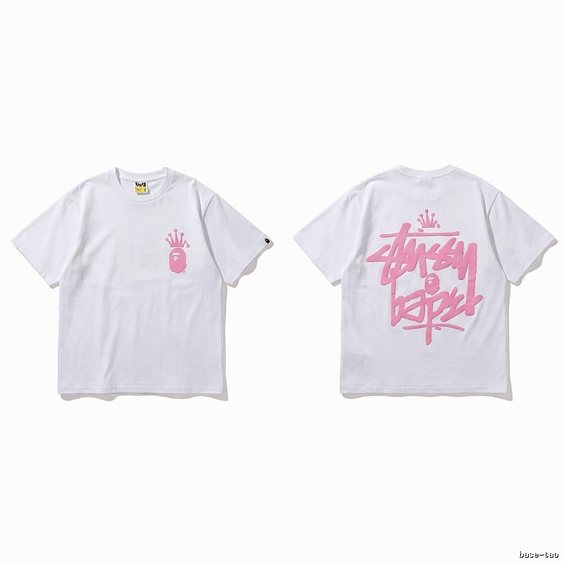 Bape Crown Graffiti Style White T-shirt
