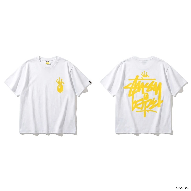 Bape Crown Series Graffiti Style White T-shirt
