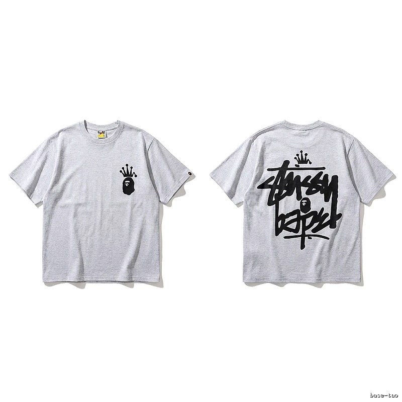 Bape Crown Trendy and Cool Style White T-shirt