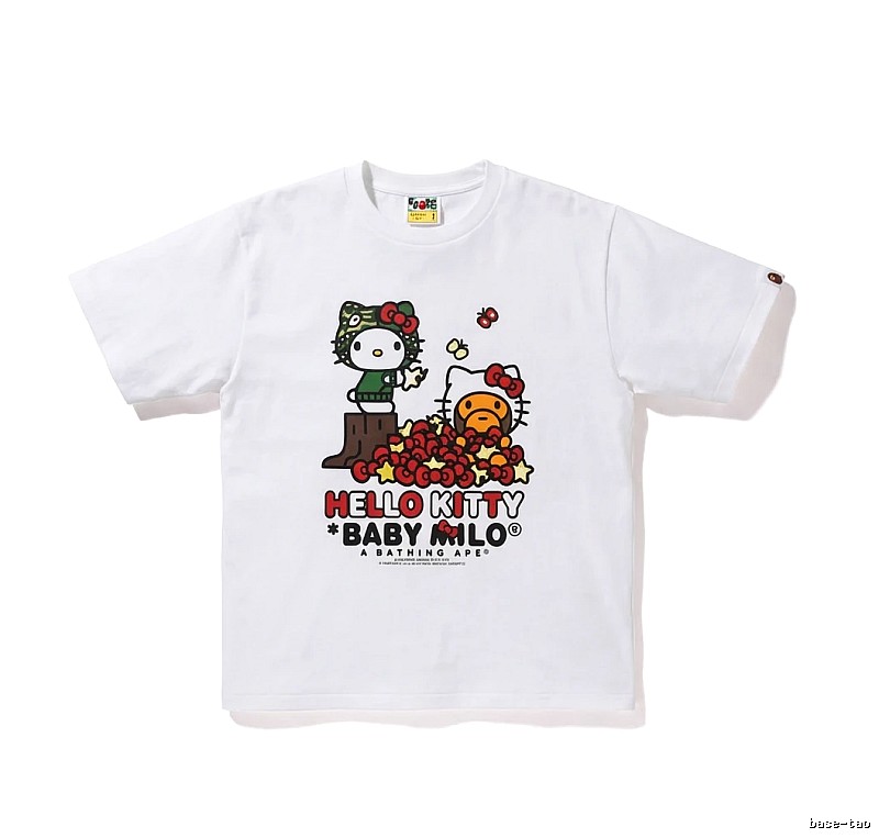 Bape Hello Kitty Co-branded White T-shirt