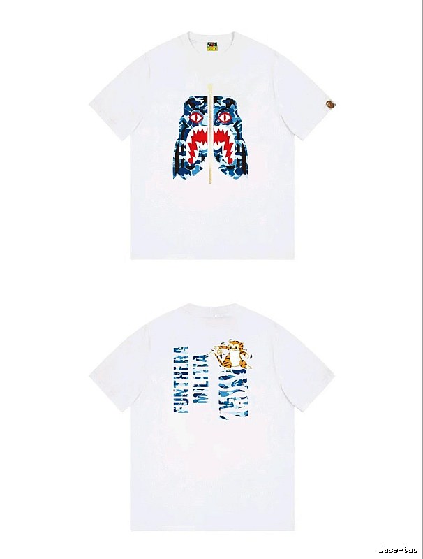 Bape Shark Print White T-shirt
