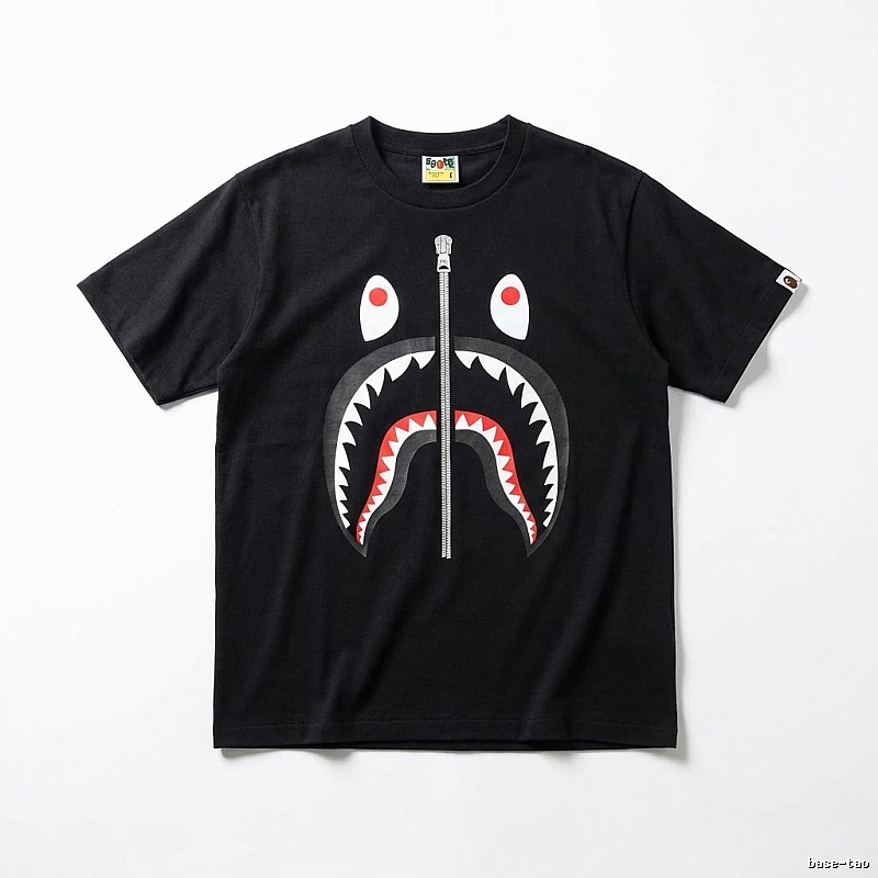 Bape Shark series black short-sleeved shirt