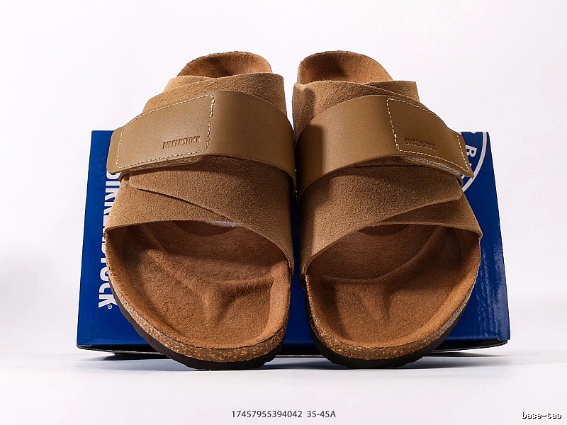 BIRKENSTOCK Cork Casual Style Camel Slide Sandals