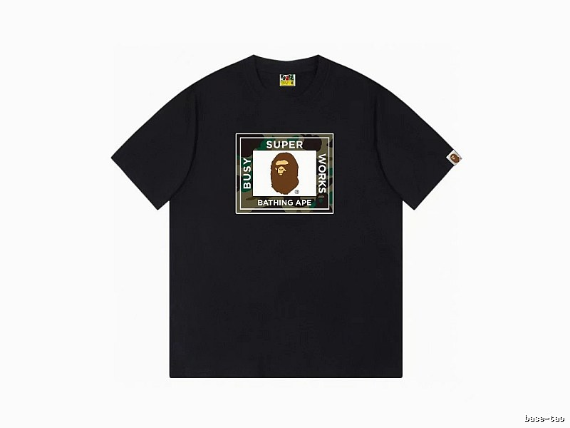Black T-shirt with Bape ape head print