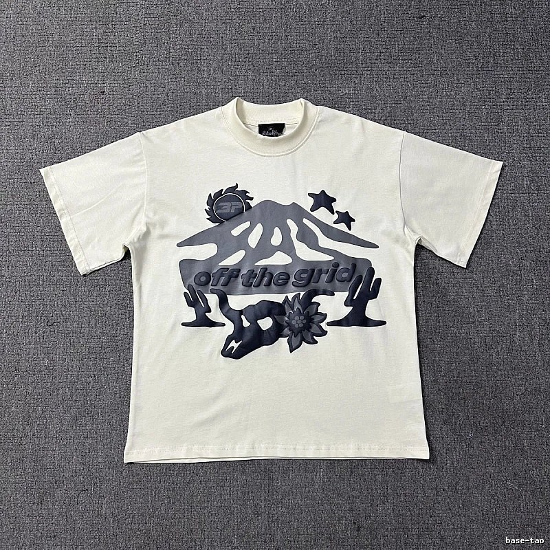 Broken Planet Resort Graphic T-shirt White Cotton Bold with Premium Look