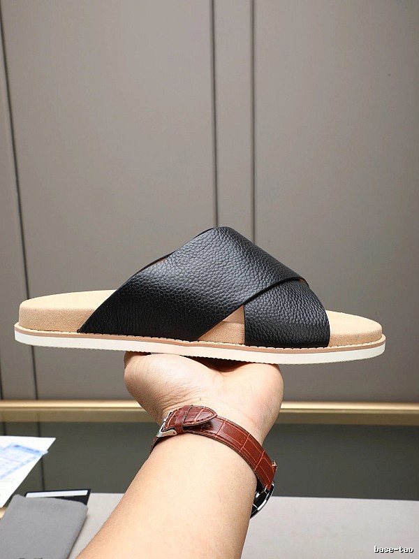 Brunello Cucinelli Casual-style Black Slide Sandals