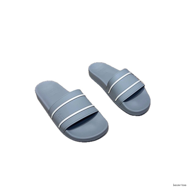 Brunello Cucinelli Casual-style Grey Slide Sandals