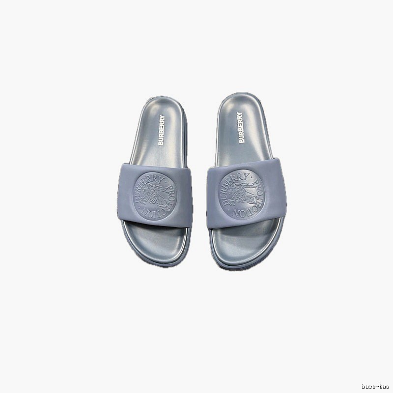 Burberry Embossed Knight Pattern Minimalist Dusty Blue Slides