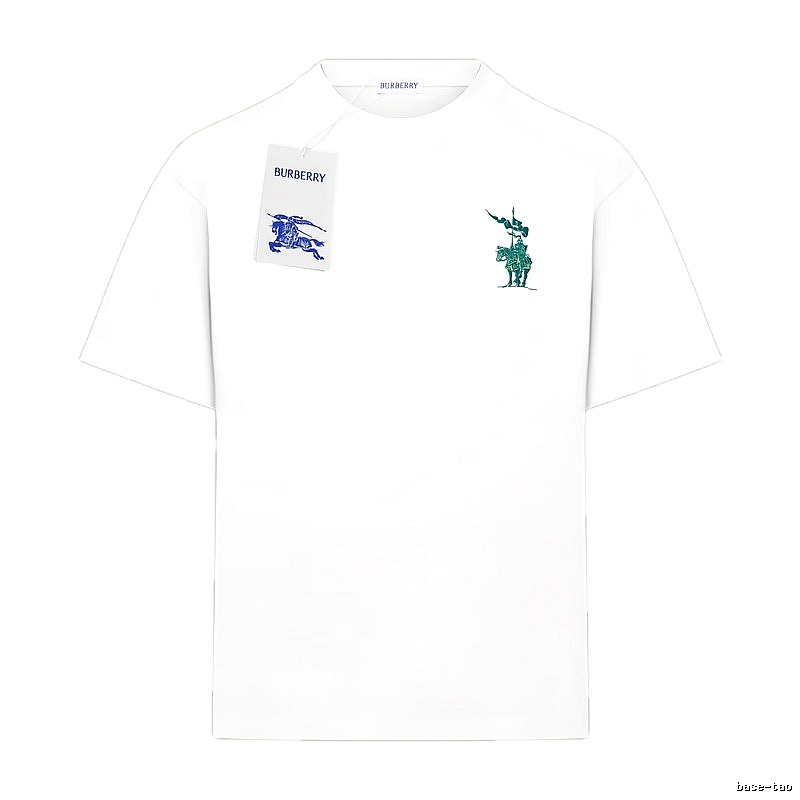 Burberry Equestrian Knight Logo Simple White T-shirt