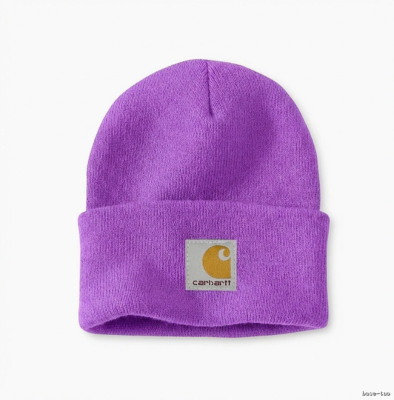 Carhartt basic purple beanie