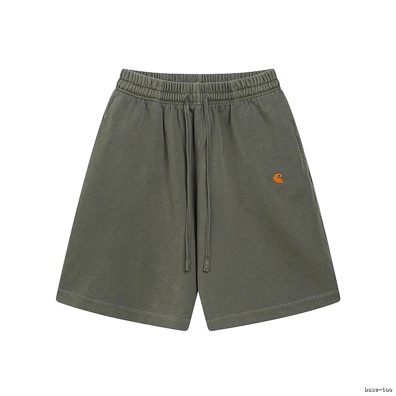 Carhartt Embroidered Workwear Style Army Green Casual Shorts