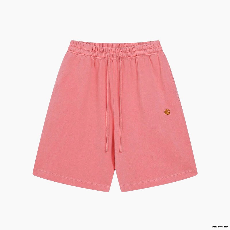 Carhartt WIP Embroidered Casual Style Pink Drawstring Shorts