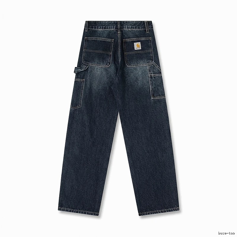Carhartt workwear style dark denim jeans