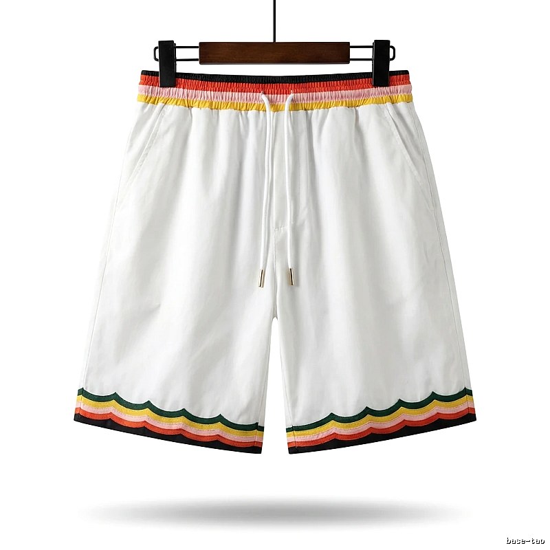 Casablanca Colorful Stripe White Shorts