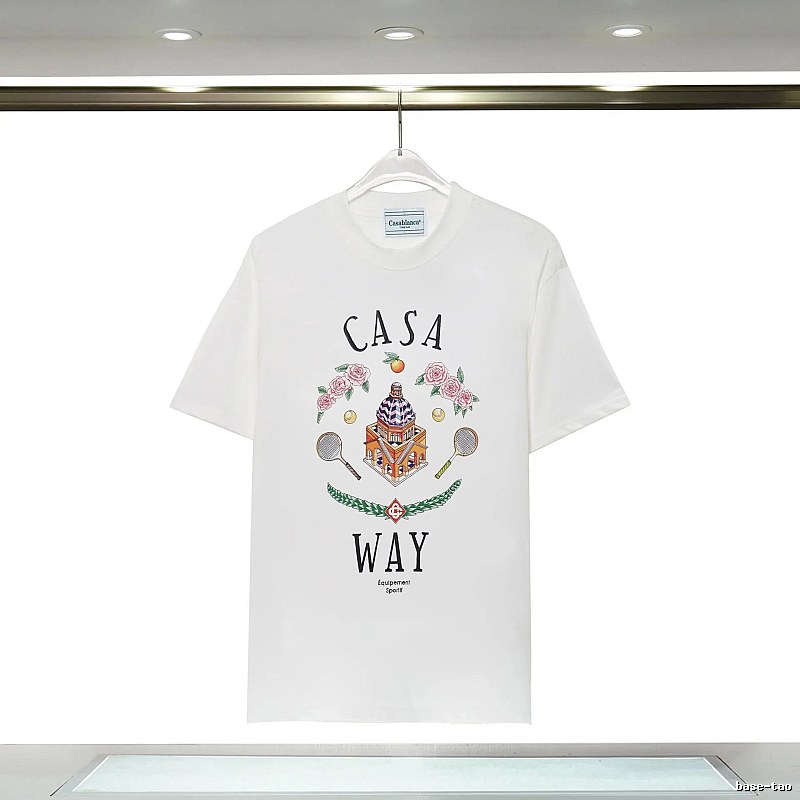 Casablanca printed casual white T-shirt