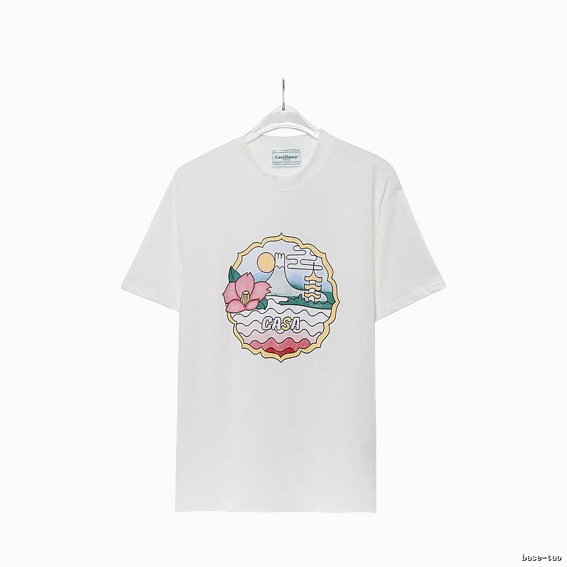 Casablanca - printed Japanese - style white T - shirt