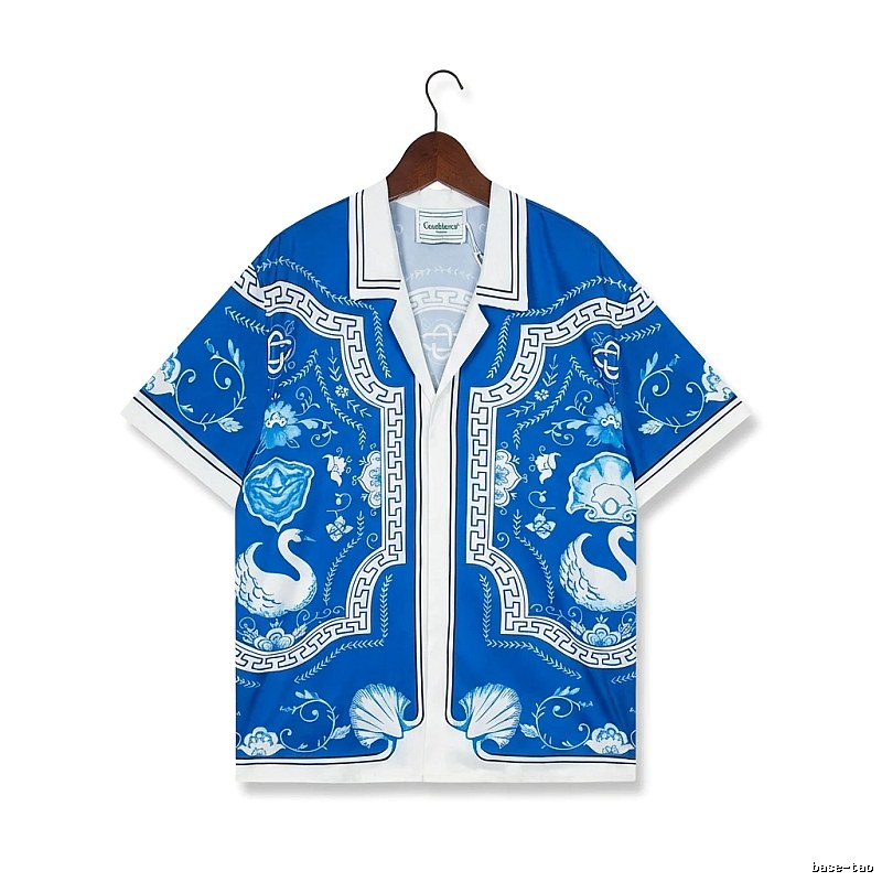 Casablanca printed retro-style blue shirt
