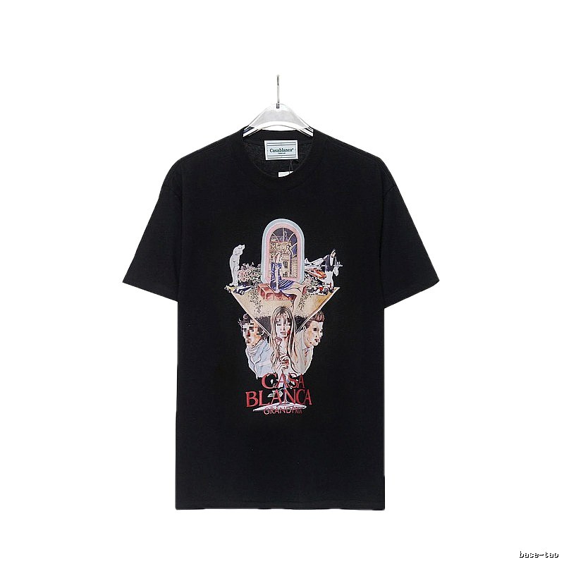 Casablanca Printed Trendy Black T-shirt