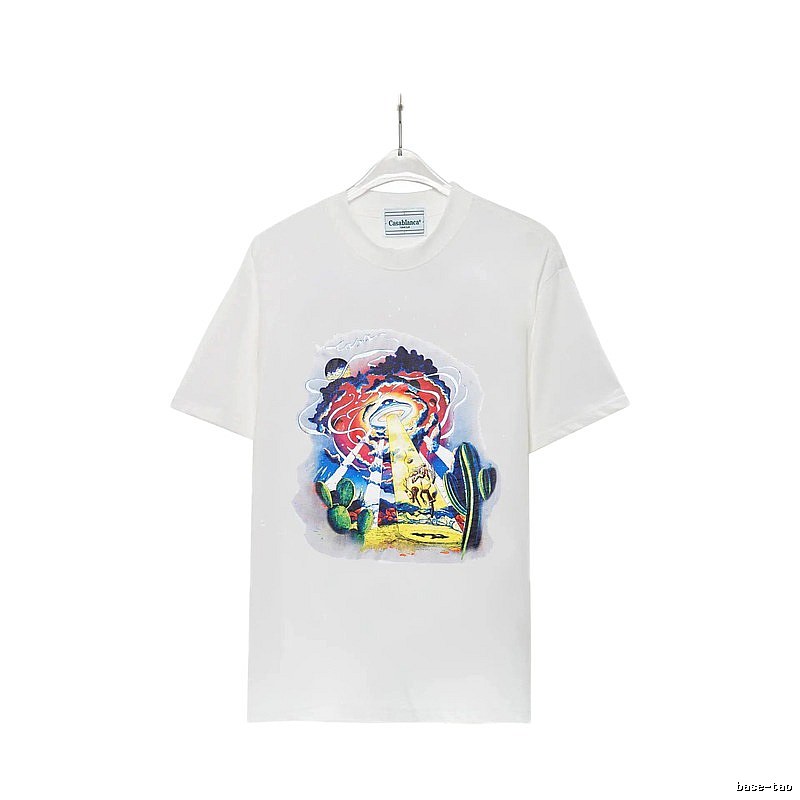 Casablanca Printed Trendy White T-shirt