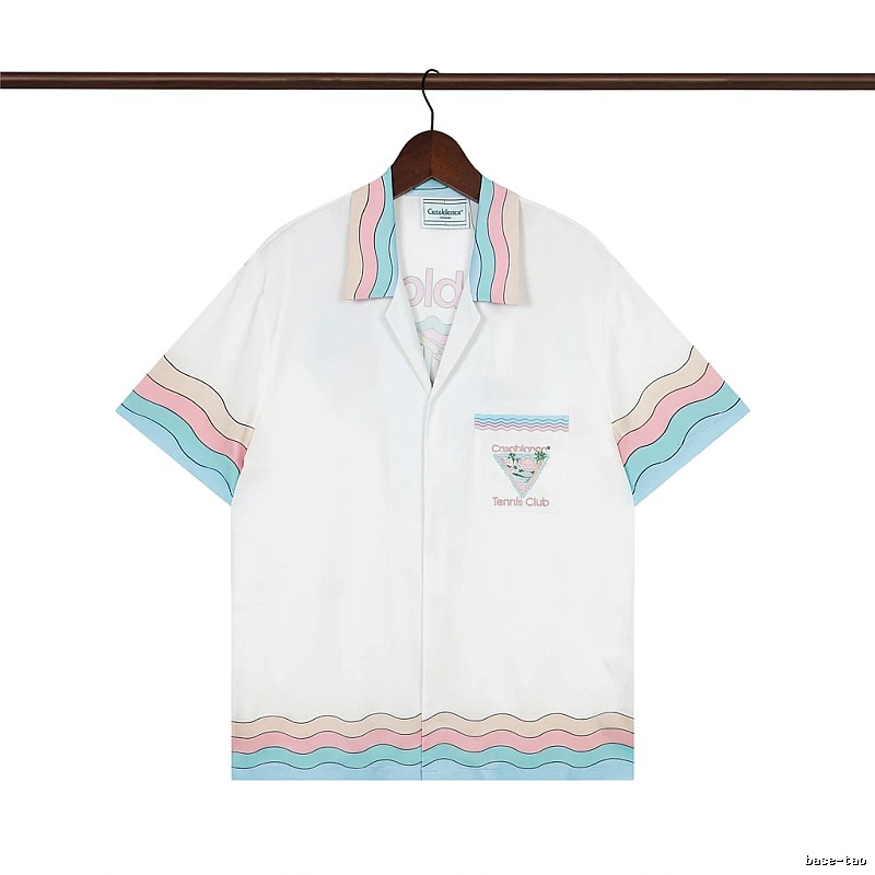 Casablanca stripe retro-style white shirt