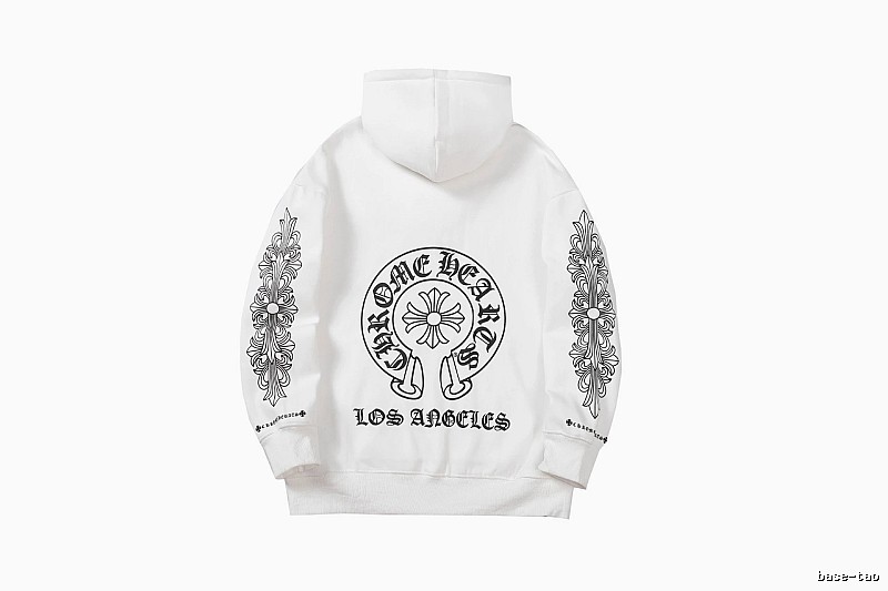 Chrome Hearts 2088-26 White Cross Graphic Hoodie Weekend Wear