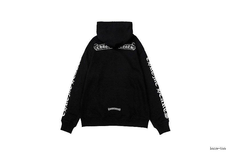 Chrome Hearts 2088-96 Black Cross Graphic Hoodie Airport Outfit