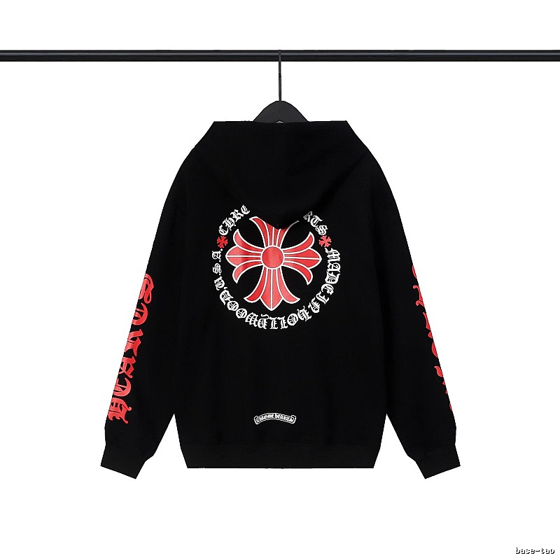 Chrome Hearts 2089-62 Black Cross Graphic Hoodie Soft Neutral