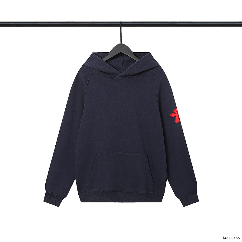 Chrome Hearts 2089-83 Navy Cross Graphic Hoodie Sport Casual