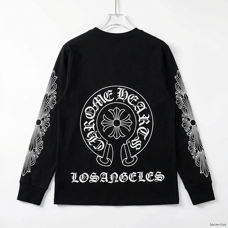 Chrome Hearts Cross Flower Dark Style Black Long Sleeve