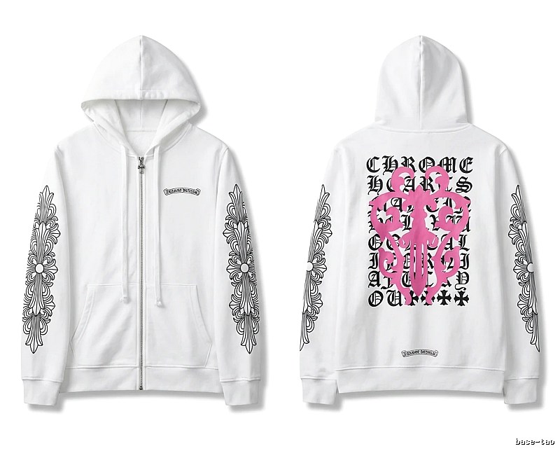 Chrome Hearts Cross Flower Trendy and Cool Style White Sweatshirt